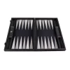 Backgammon Black Inlaid Leatherette
