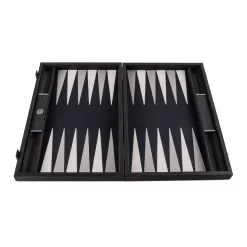 Backgammon Black Inlaid Leatherette