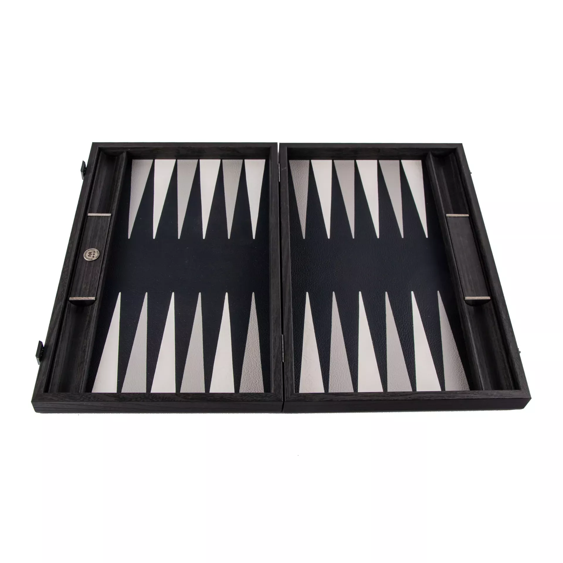 Backgammon Black Inlaid Leatherette 1 Backgammon Black Inlaid Leatherette