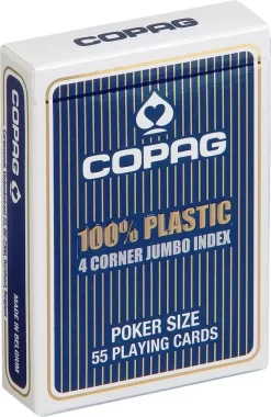 CARTAMUNDI Copag 100% Plastic Jumbo Face 4 Index Blauw