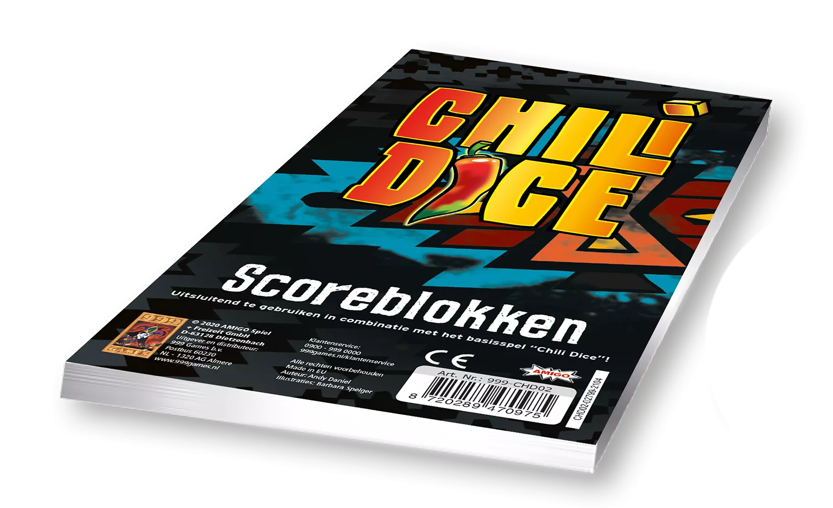 999 Games Scoreblokken Chili Dice Drie Stuks 1 999 Games Scoreblokken Chili Dice Drie Stuks