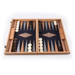 Backgammon American Walnut With Black Oak - Large