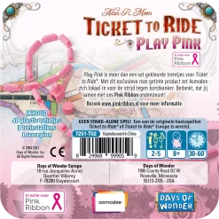 Days Of Wonder Ticket To Ride: Play Pink -Bordspellen oznrhptkaqdzrfxfoiytdffkwfsffnwx