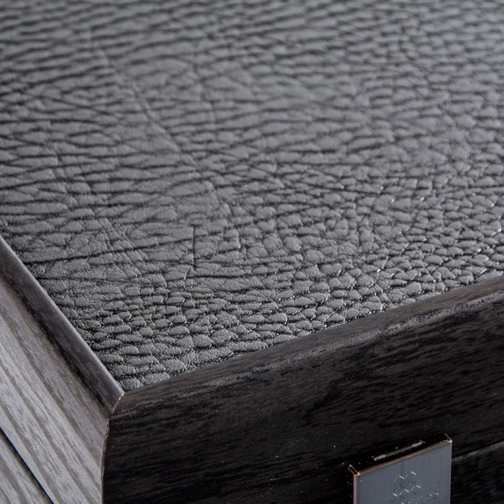 Backgammon Black Inlaid Leatherette 3 Backgammon Black Inlaid Leatherette - Afbeelding 3